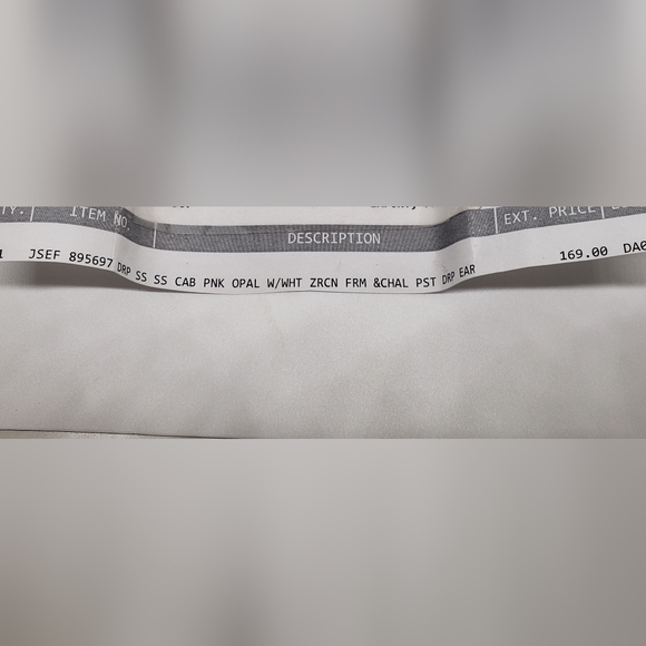 Sterling Silver Pink Opal Post Drop Earrings - Picture 6 of 6